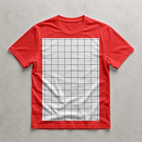 White t-shirt flat lay mockup on gray surface PSD