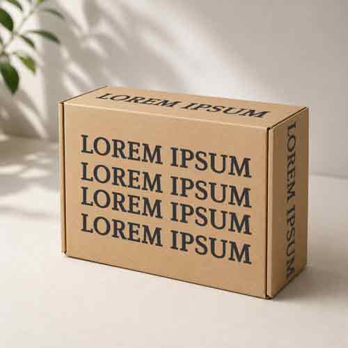 Product shipping box packaging mockup PSD