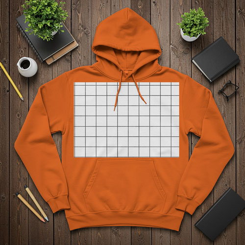 Flat lay hoodie mockup PSD for print on demand