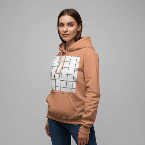 Hooded sweatshirt apparel mockup PSD