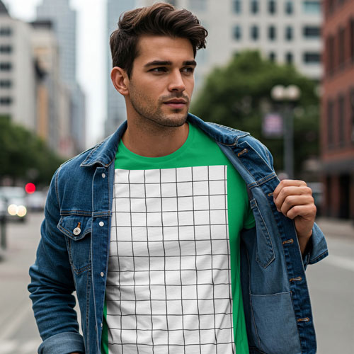 Urban graphic t-shirt mockup PSD